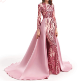 Layla Evening Gown-Blush Pink