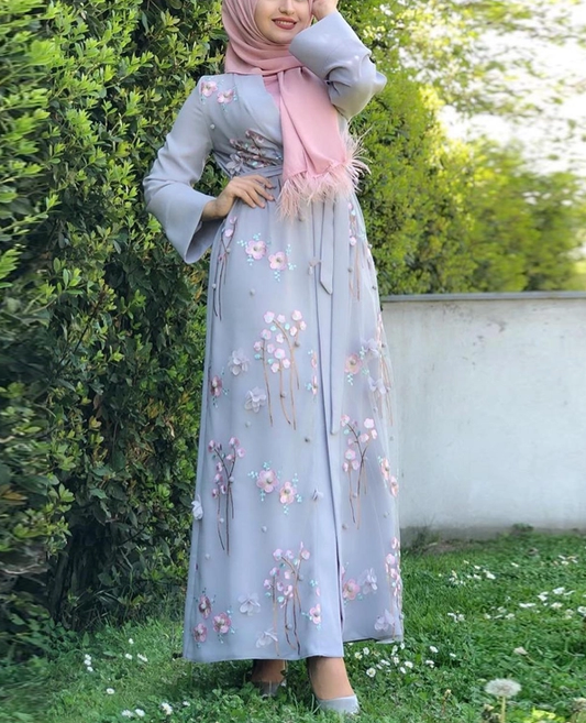 Shaznin-Floral Abaya