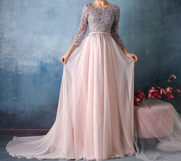Soft Lace Bridesmaid Gown