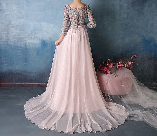 Soft Lace Bridesmaid Gown
