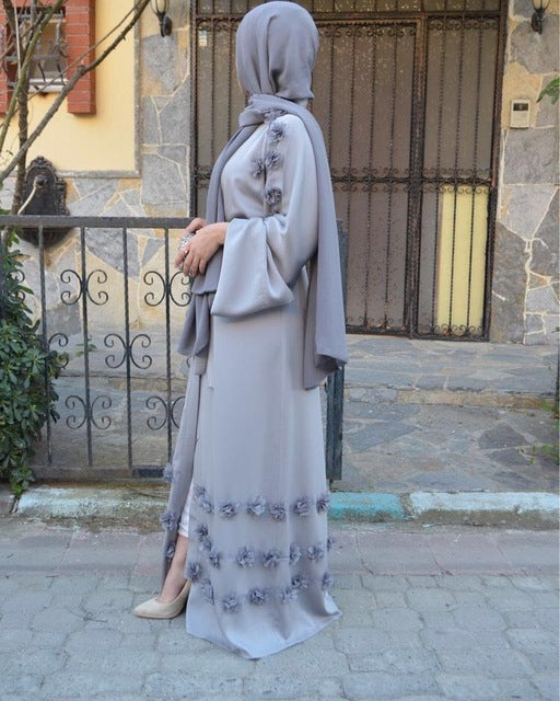 Pom-Pom Flower Abaya