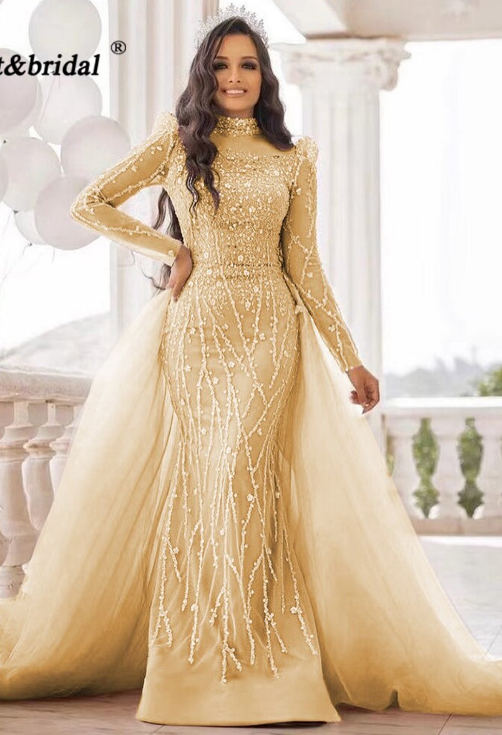 Amayra Mermaid Gown-Gold