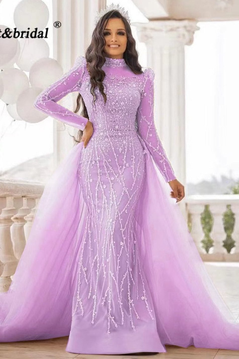 Amayra Mermaid Gown-Lilac