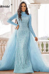 Amayra Mermaid Gown-Soft Blue