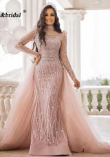 Amayra Mermaid Gown-Dusty Pink