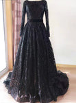 Liza Sequin Evening Gown- Midnight Black