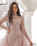 Amayra Mermaid Gown-Dusty Pink