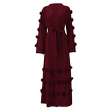 Pom-Pom Flower Abaya