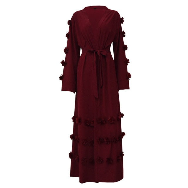 Pom-Pom Flower Abaya